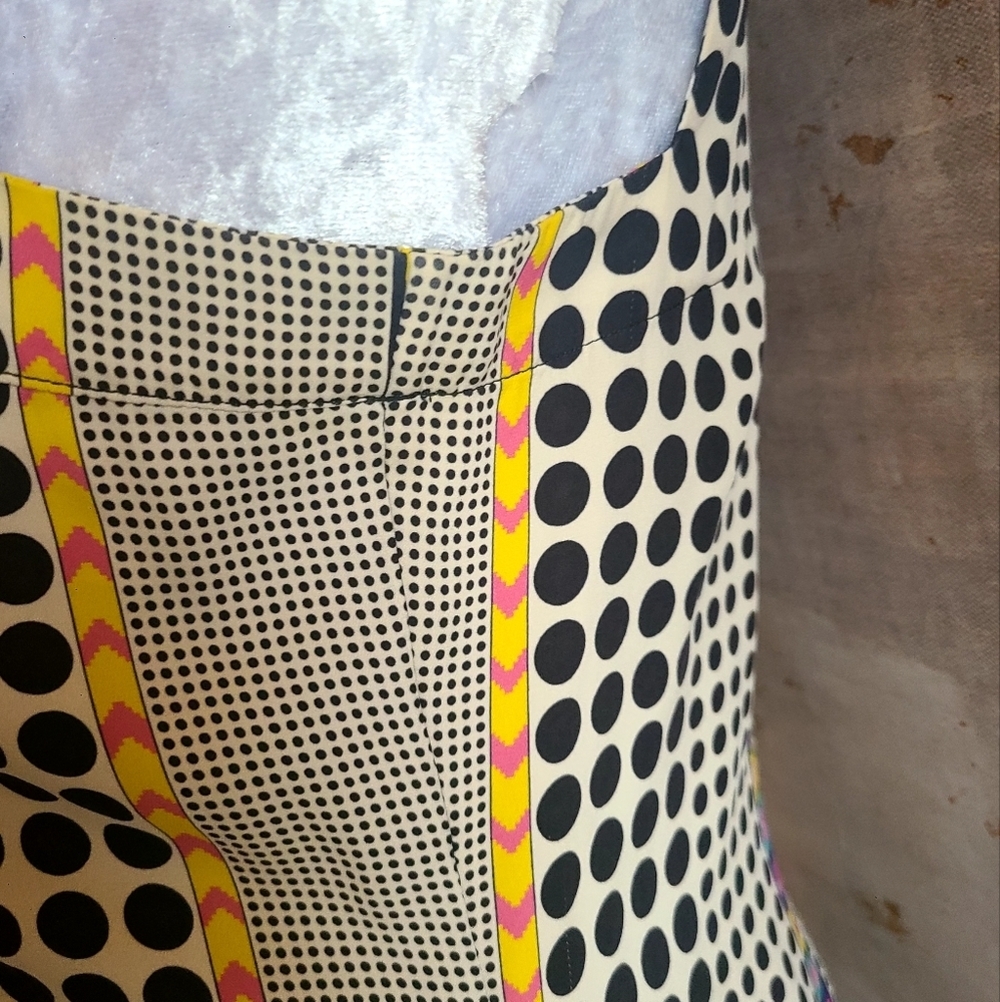 Versace Yellow and Black And White Pok A Dot Sleeveless Shirt 44 EU/US M - Picture 8 of 11